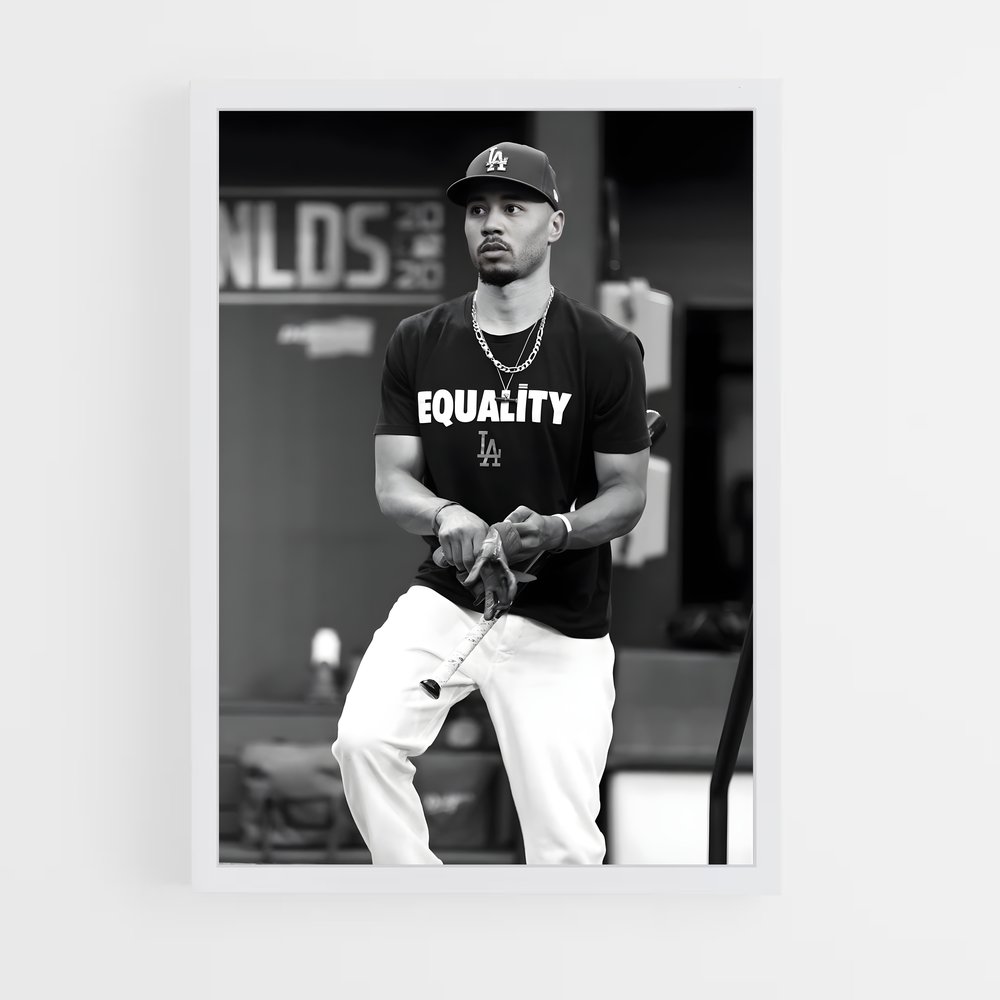 Poster Mookie betts contrastées – affiche Baseball (vue 3)
